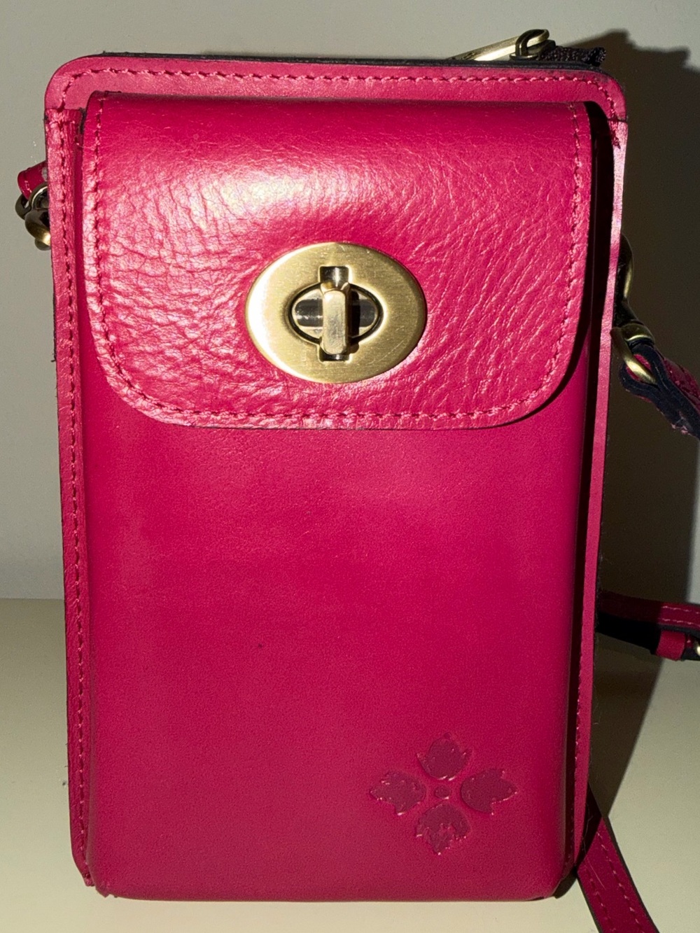 Patricia Nash Felicita Leather Phone Crossbody Fuchsia Pink NWOT RFID